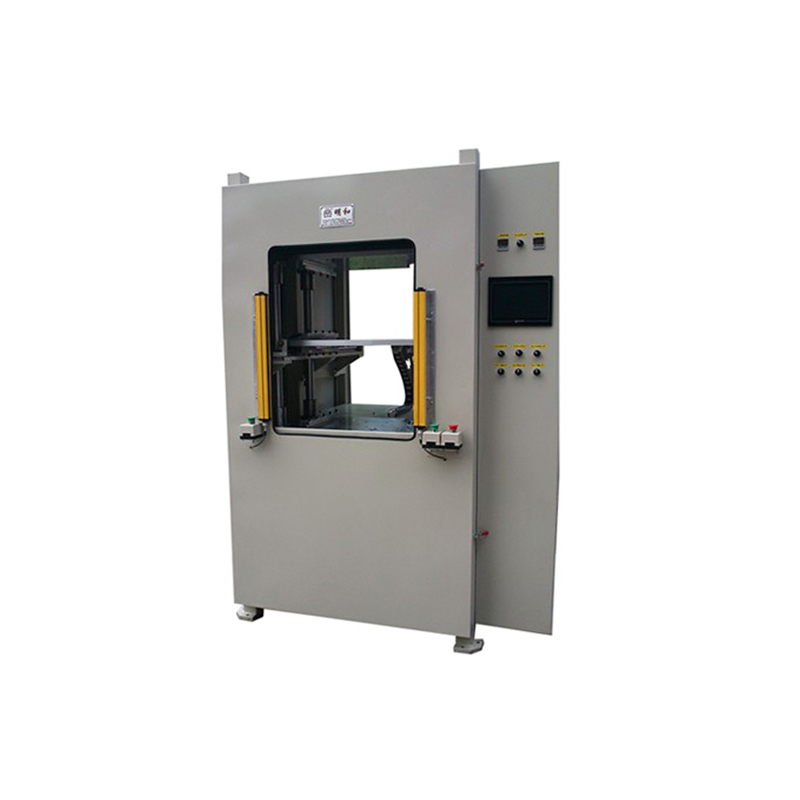 Hydraulic vertical hot plate machine